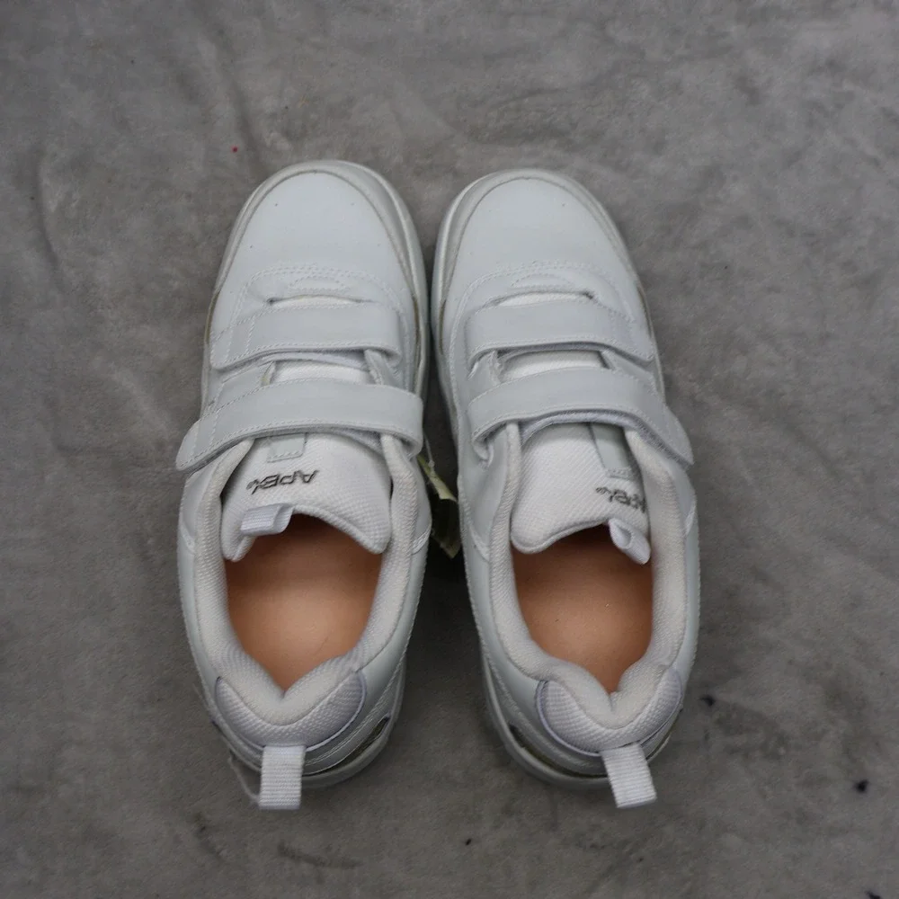 Apex Mens 10 Wide Walking Shoes‎ White Double Strap Ambulator Casual Comfort NEW